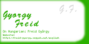 gyorgy freid business card